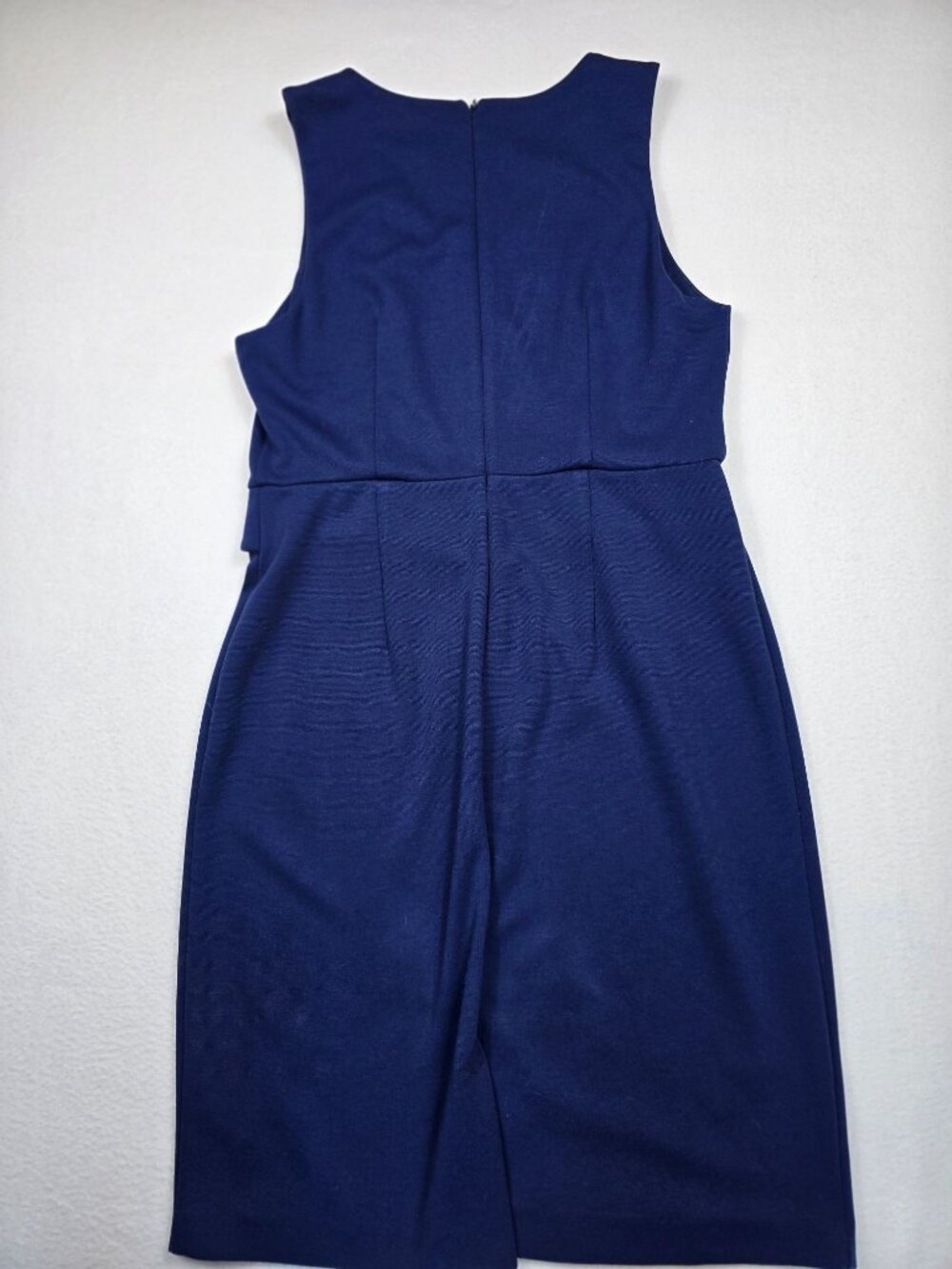 Ann Taylor 8P Factory Petite Navy Blue Sleeveless Sheath Dress - Picture 4 of 5